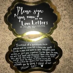 8 Tabletop Easel Chalkboard Signs with Gold Frame